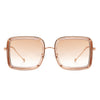 Zephyrne - Square Oversize Retro Tinted Fashion Women Sunglasses