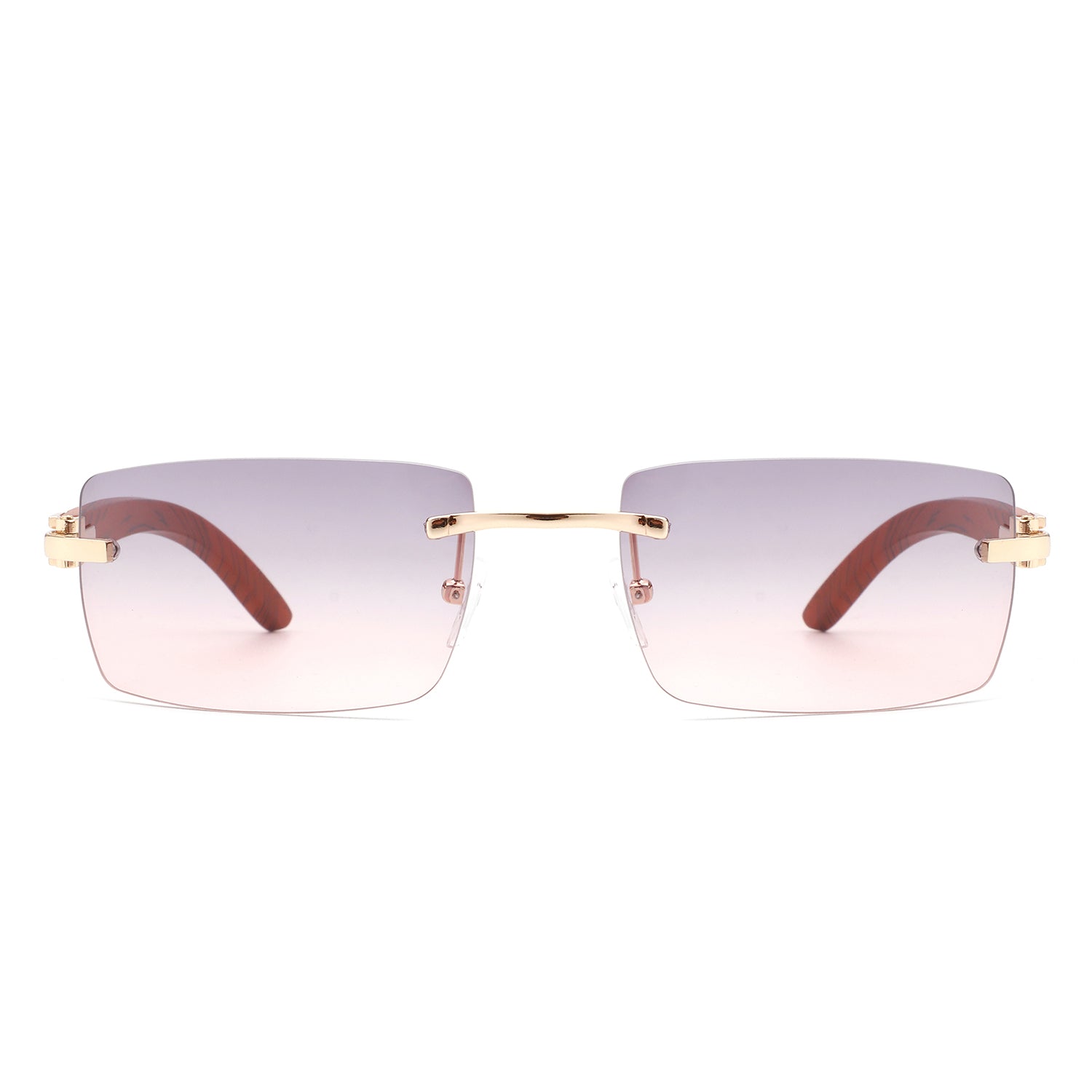 Oceanize - Rectangle Rimless Retro Frameless Fashion Tinted Sunglasses