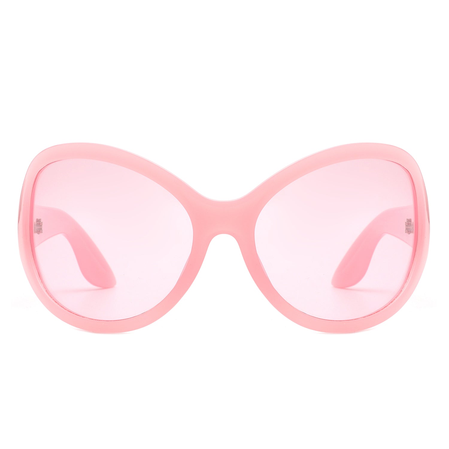 Quinlan - Oversized Round Wraparound Women's Sunglasses