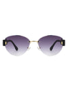 Dastriana - Round Chic Tinted Oval Frame Women's Sunglasses