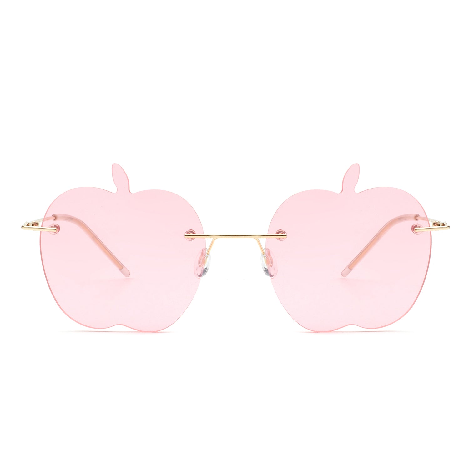 サングラス ^ONE BRILLIANT^ HalowOB502Pink Tint Halow-OB502-Pink Tint Zephyrus - Rimless Apple Shape Party Frameless Tinted