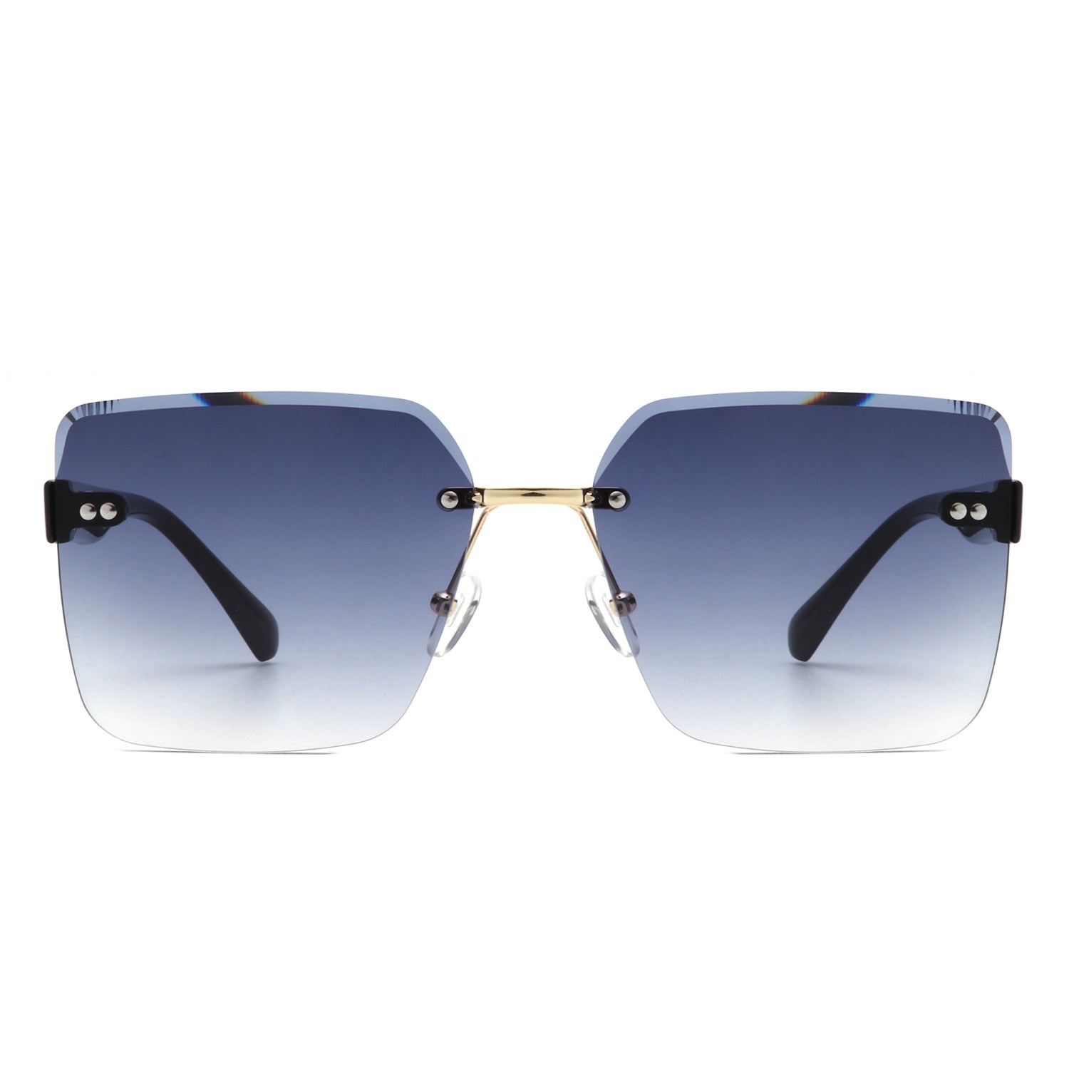 Aspos - Square Rimless Fashion Tinted Women Sunglasses