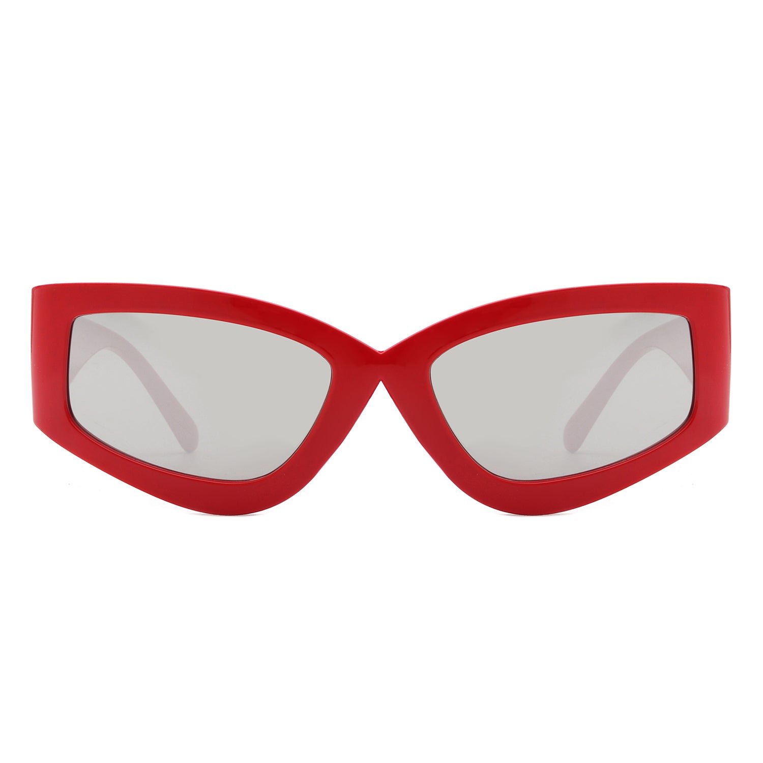 Eonix - Rectangle Geometric Tinted Chunky Square Sunglasses