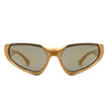 Dazzling - Rectangle Retro Fashion Wrap Around Sunglasses