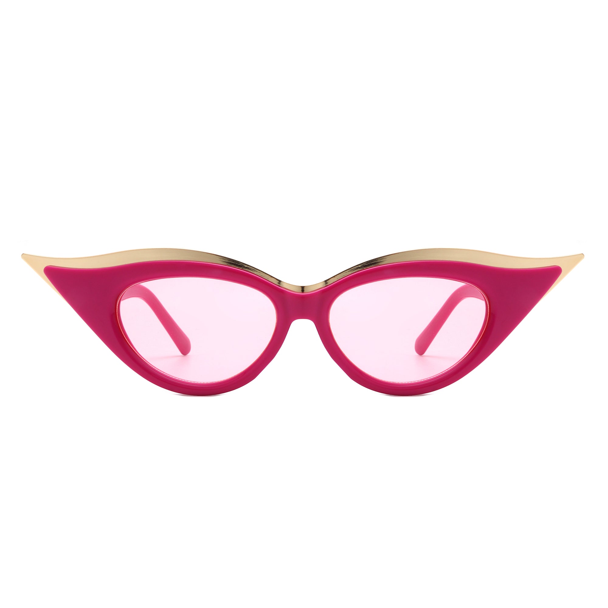 Vaelan - Round Extreme Cat Eye Women's Sunglasses