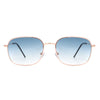 Gleam - Square Flat Top Tinted Retro Fashion Sunglasses