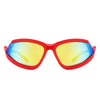 Quanta - Sporty Geometric Rectangle Wrap-Around  Sunglasses