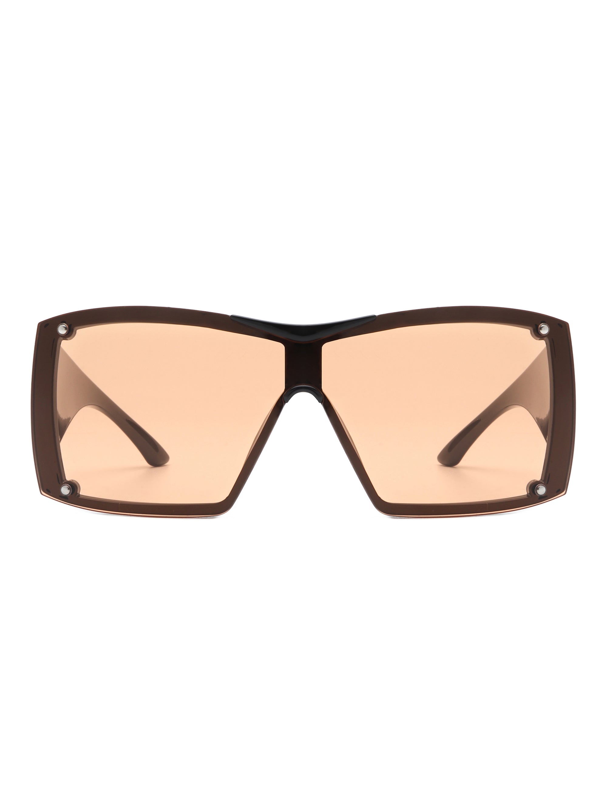 Fizz - Oversized Thick Frame Wrap-Around Women's Square Sunglasses