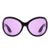 Aurora - Oversize Fashion Curved Large Women Round Sunglasses
