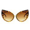 Iridessa - Women Mod Retro High Pointed Oversize Fashion Cat Eye Sunglasses