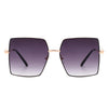 Benazia - Square Oversize Flat Top Large Tinted Women Fashion Sunglasses