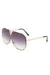 Dazzle - Oversized Luxury Aviator Sunglasses