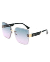 Kaelys - Women's Oversized Rimless Sunglasses