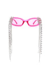 Thyria - Modern Luxury Rhinestone Chi Rectangle Women's Sunglasses