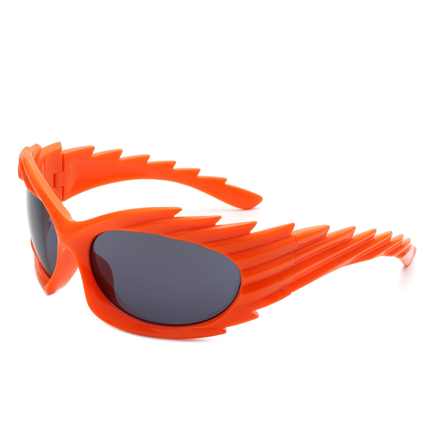 Nightgle Rectangle Wrap Around Oval Spike Sport Sunglasses