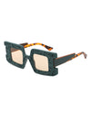 Pledge - Modern Chunky Geometric Square Fashion Sunglasses