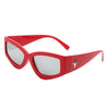 Eonix - Rectangle Geometric Tinted Chunky Square Sunglasses