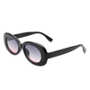 Nighting - Oval Retro 90s Round Narrow Vintage Sunglasses