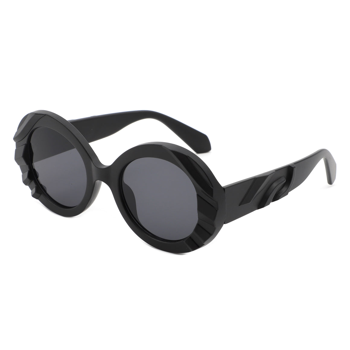 Pixo - Oversized Bold Aviator Retro Round Sunglass