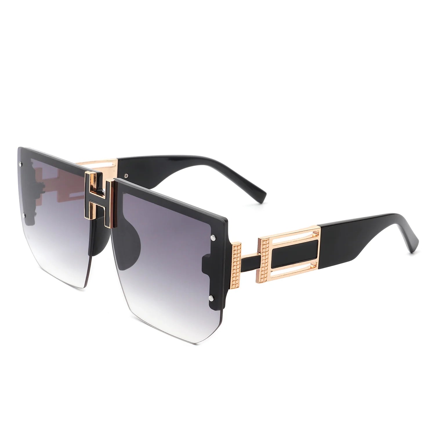 Kaelor - Square Oversized Flat Top Gradient Half Frame