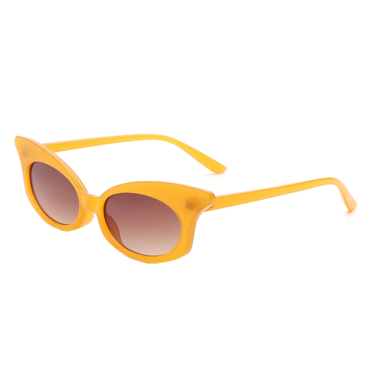 Tadiance - Women Chic Fashion Narrow Oval Butterfly Shape Cat Eye Sunglasses