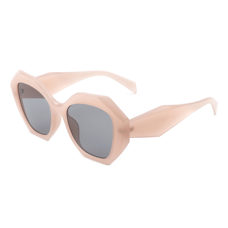 Crystalx - Women Geometric Retro Polygon Square Fashion Sunglasses