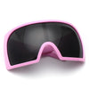 Brynn - Oversize Square Wrap Around Curved Shield Sunglasses