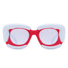 Twirl - Square Geometric Irregular Chunky Fashion Futuristic Sunglasses