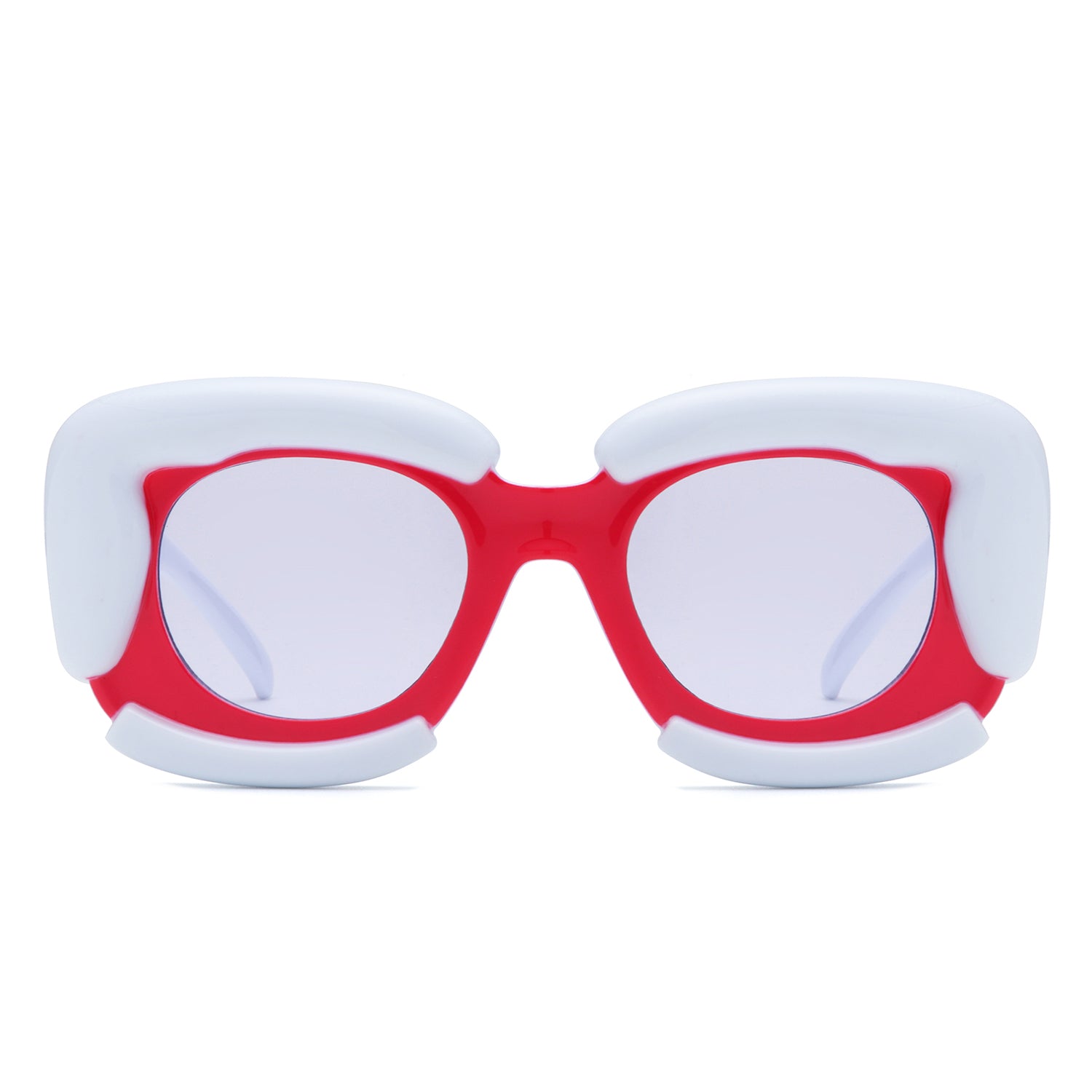 Twirl - Square Geometric Irregular Chunky Fashion Futuristic Sunglasses