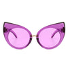 Iridessa - Women Mod Retro High Pointed Oversize Fashion Cat Eye Sunglasses