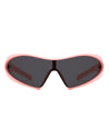 Ascary - Oversized Winged Bar Shield Sunglasses