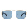 Diamonde - Square Retro Flat Top Tinted Vintage Fashion Sunglasses