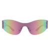 Galadriel - Futuristic Mirrored Cyberpunk Sport Reflective Shield Sunglasses