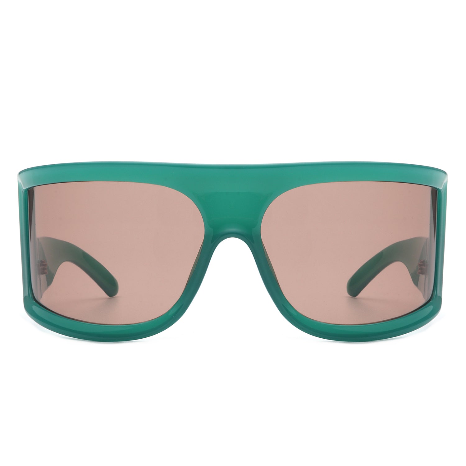 Kaelina - Oversize Irregular Fashion Square Wrap Around Sunglasses