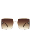 Lyris - Square Rimless Oversize Chic Women's Fashion Sunglasses