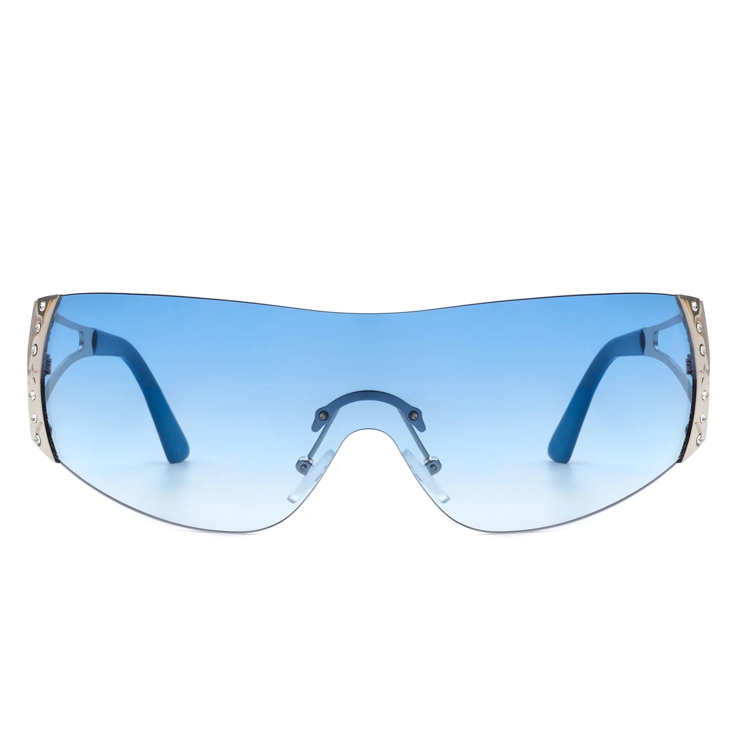 Vaeris - Rimless Rectangle Chic Rhinestone Luxury Sunglasses