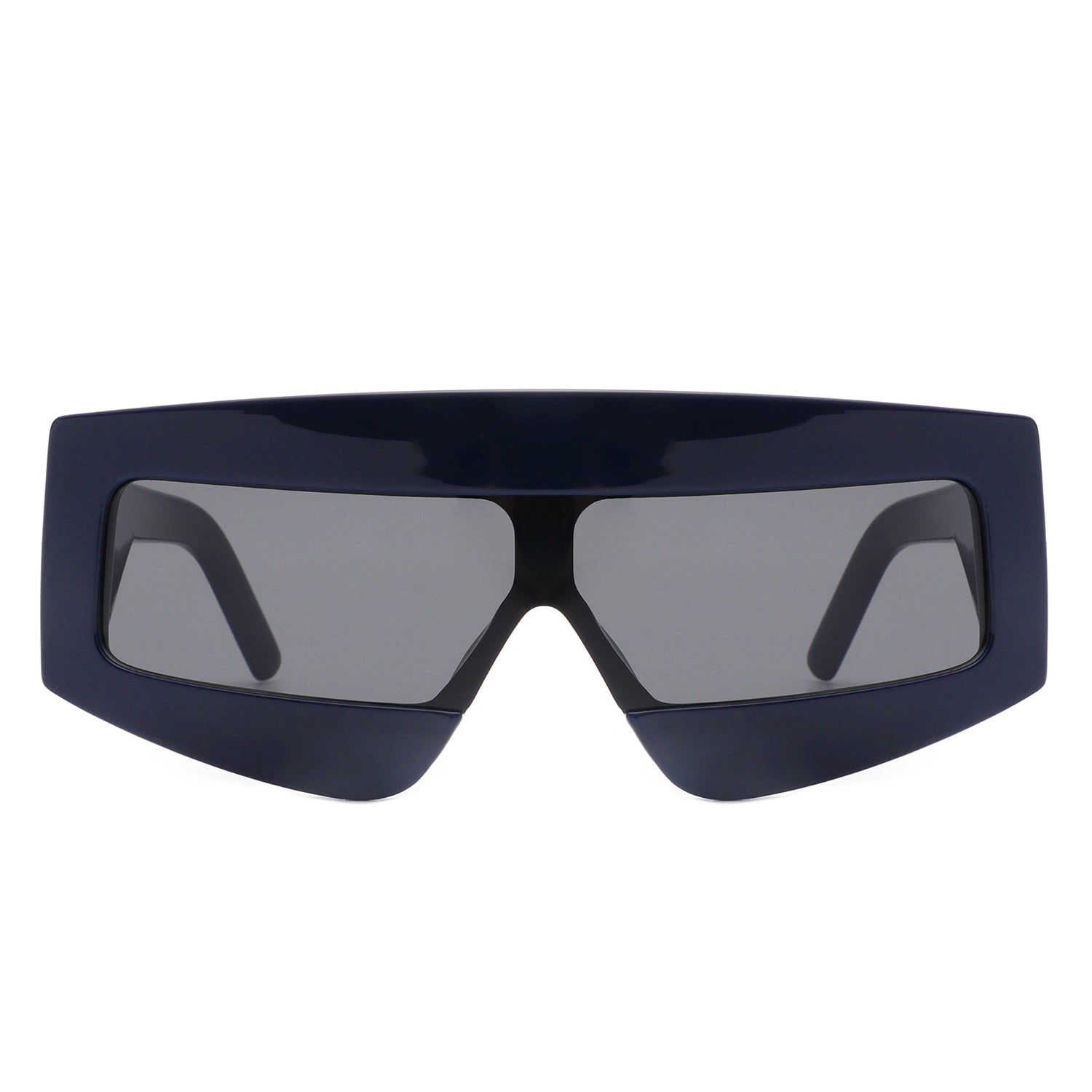 Celestia - Oversized Rectangle Square Tinted Flat Top Sunglasses