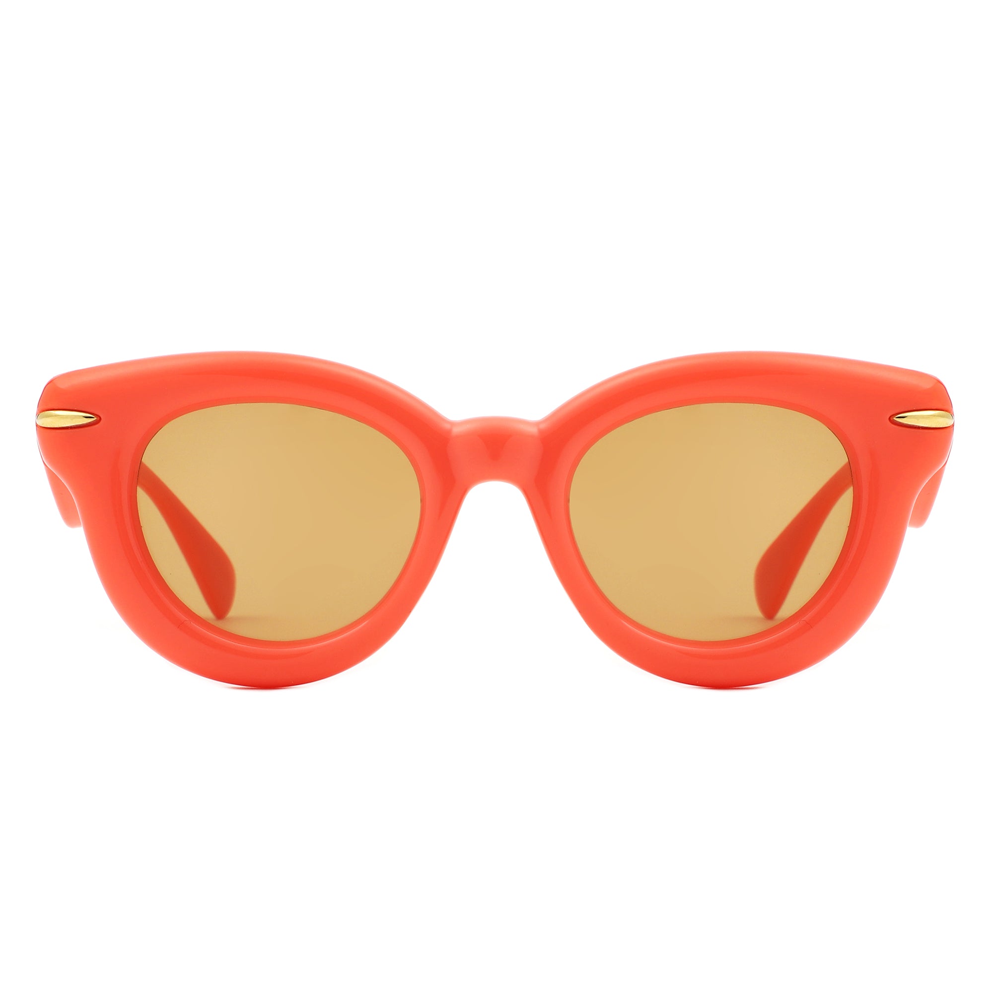 Glide - Round Thick Frame Retro Circle Sunglass