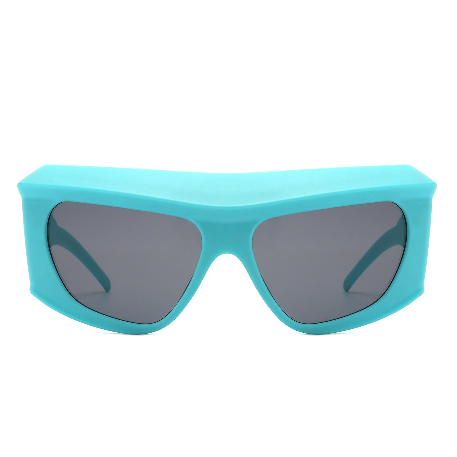 Thalia - Oversized Chunky Square Wrap Around Tinted Sunglasses