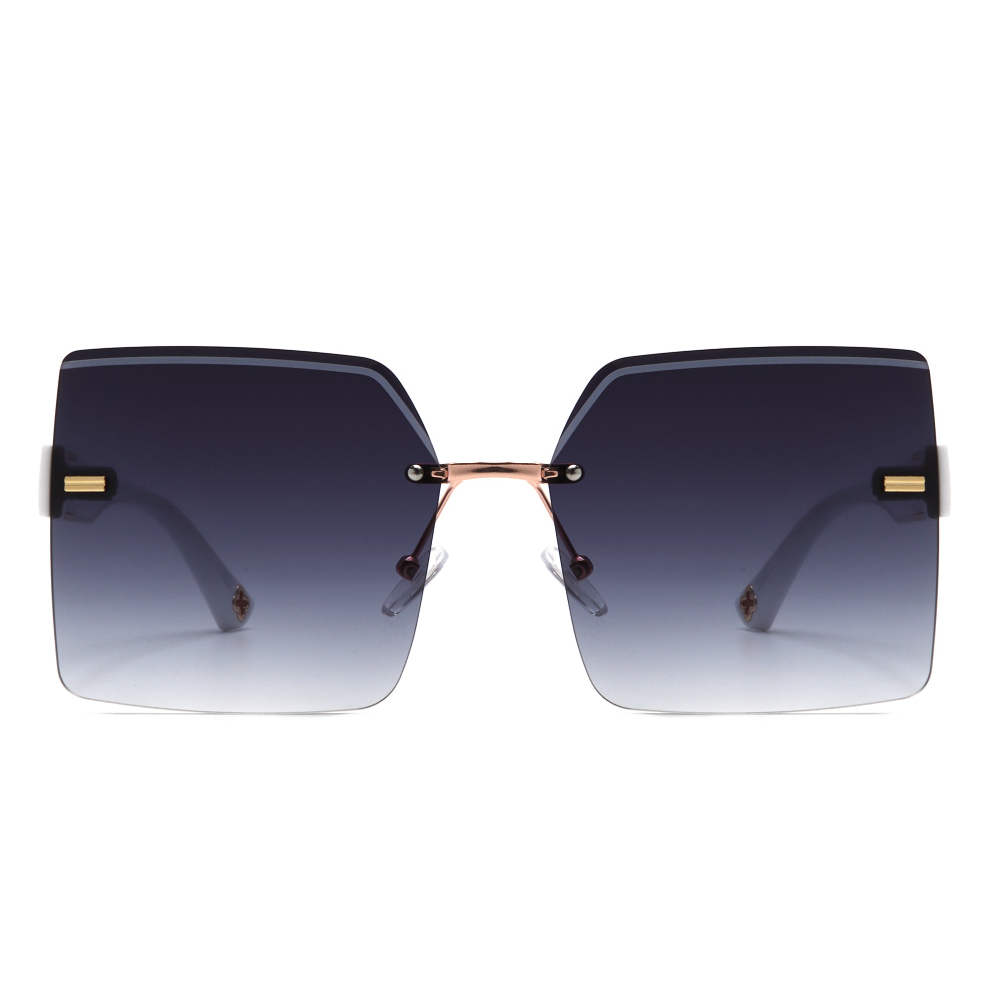 Brisla - Chic Oversized Rimless Square Tinted Fashion Women's Sunglasses