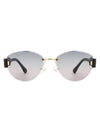 Dastriana - Round Chic Tinted Oval Frame Women's Sunglasses