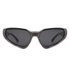 Dazzling - Rectangle Retro Fashion Wrap Around Sunglasses
