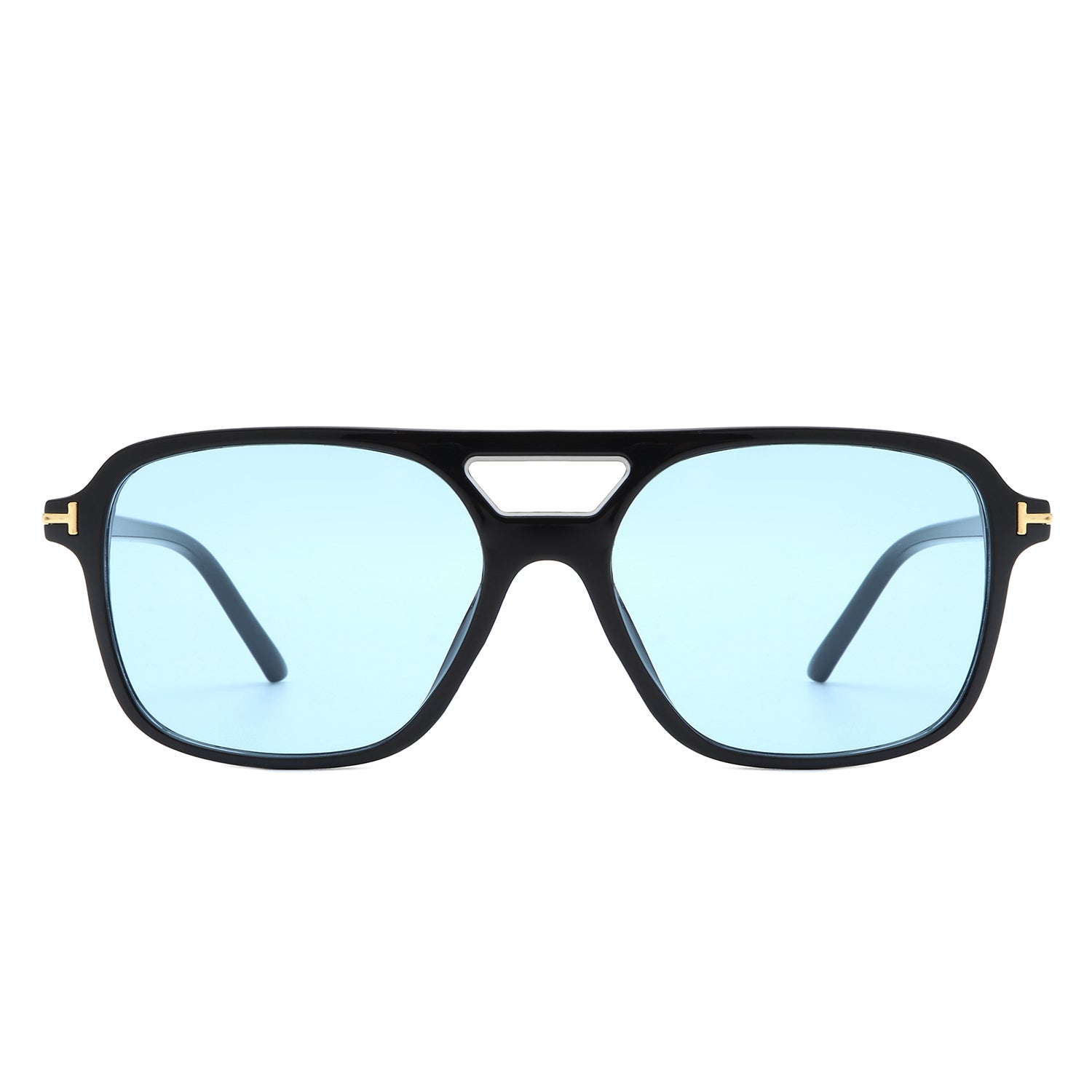 Skyhavoc - Retro Square Brow-Bar Aviator Sunglasses