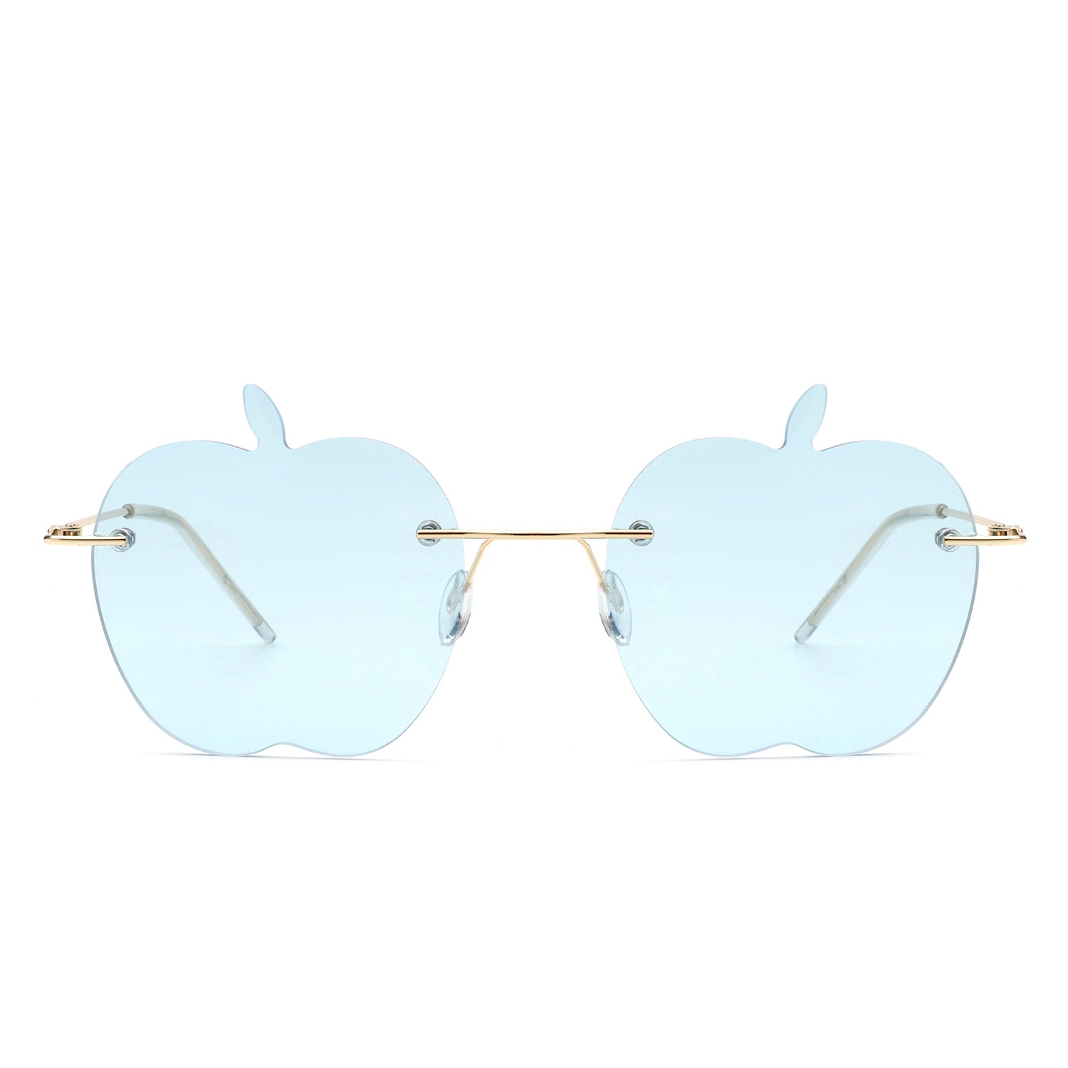 Zephyrus - Rimless Apple Shape Party Frameless Tinted Sunglasses