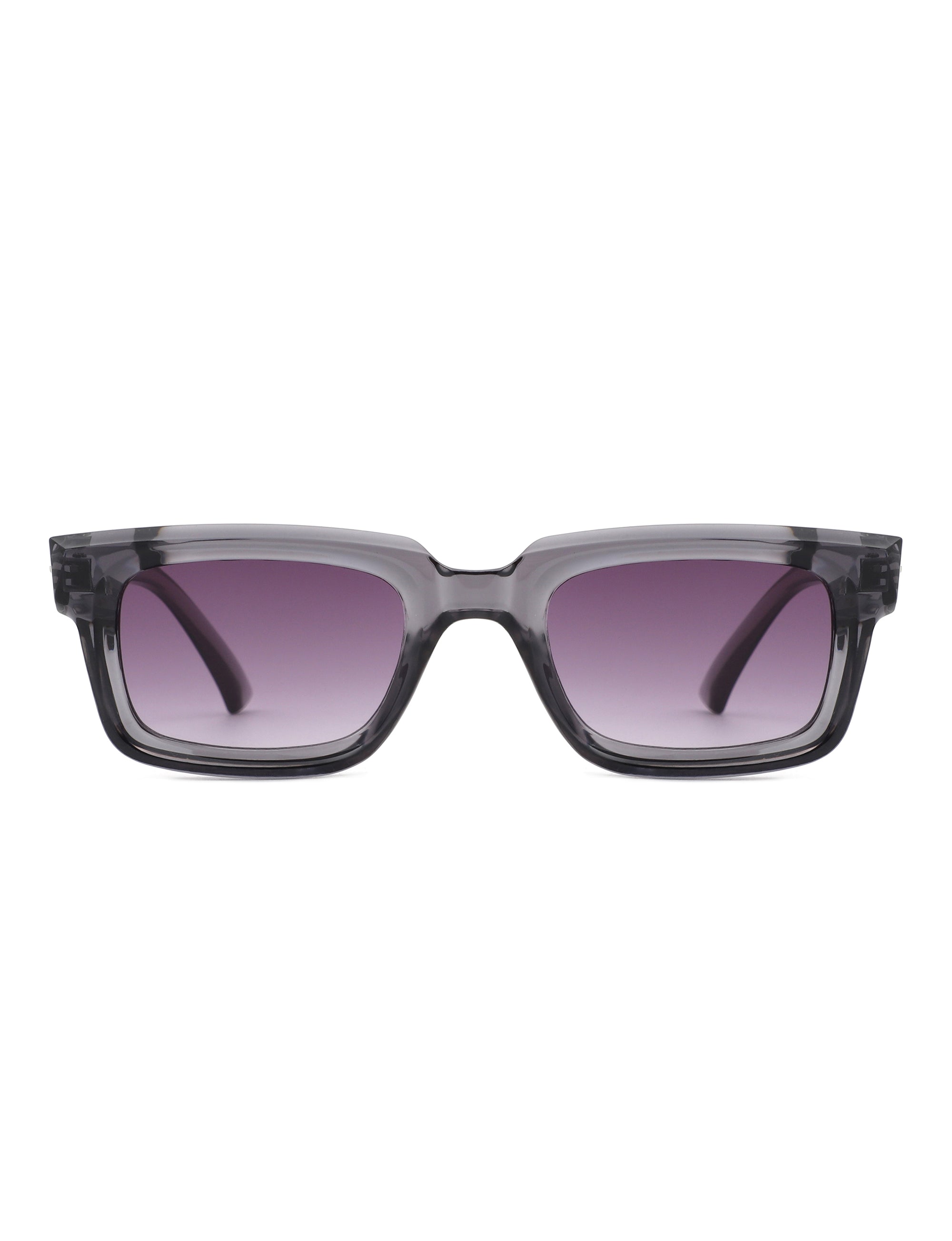 Qeclington - Retro Narrow Square Rectangular Sunglasses