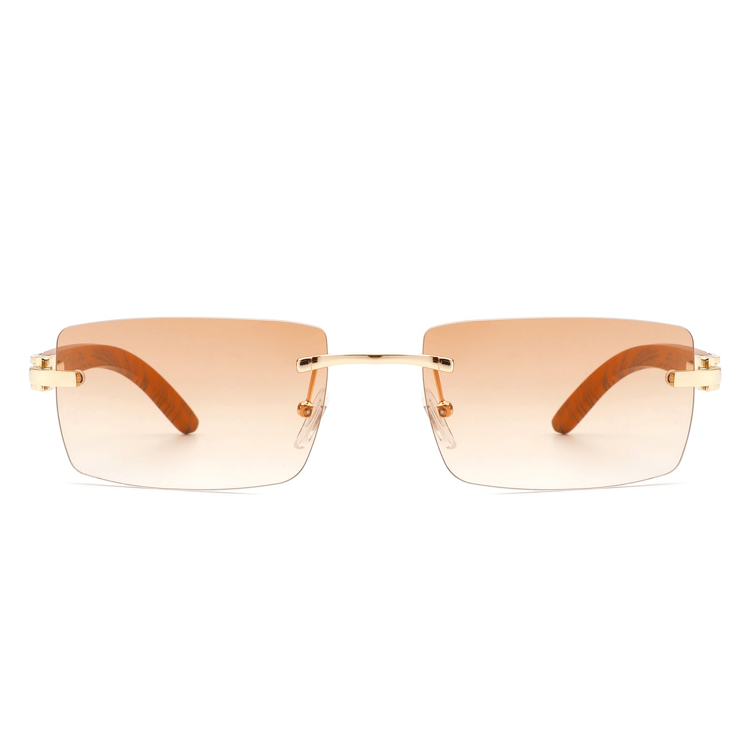 Oceanize - Rectangle Rimless Retro Frameless Fashion Tinted Sunglasses