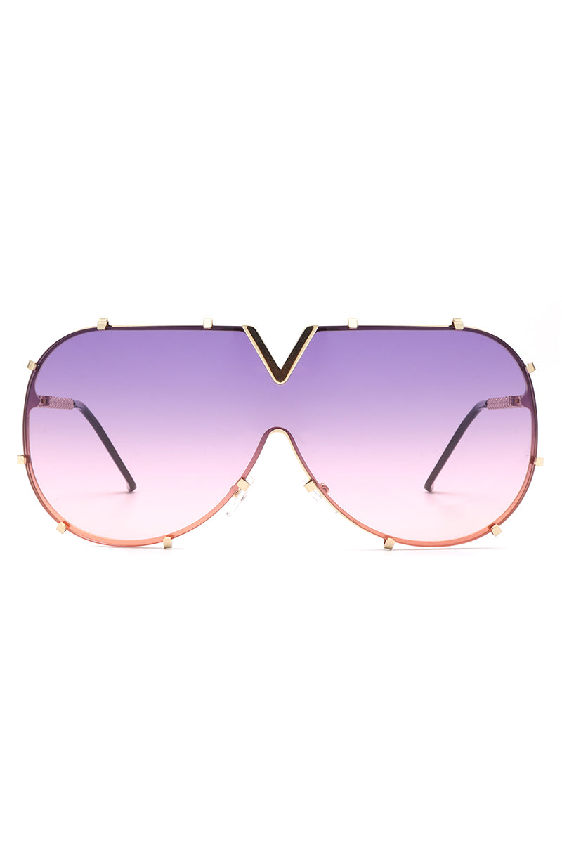 Dazzle - Oversized Luxury Aviator Sunglasses