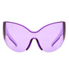 Quirk - Futuristic Oversized Shield Wrap Around Tinted Sunglasses