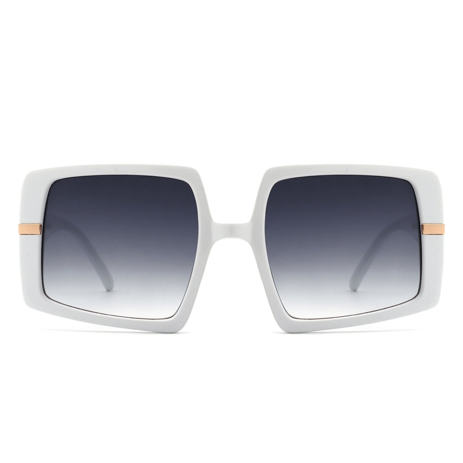 Jasmoria - Oversize Square Geometric Irregular Flat Top Women Sunglasses