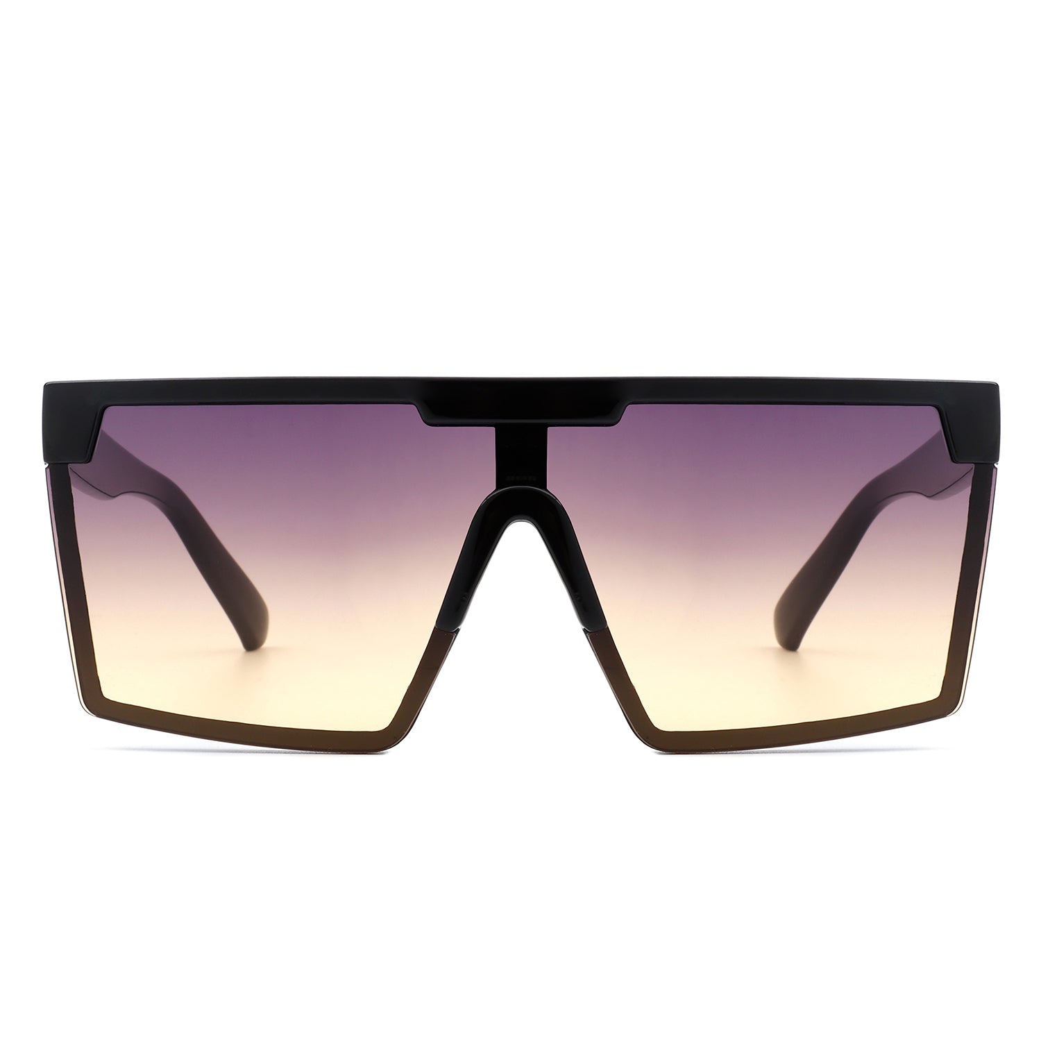 Vitalize - Oversize Retro Square Flat Top Tinted Fashion Women Sunglasses